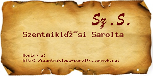 Szentmiklósi Sarolta névjegykártya
